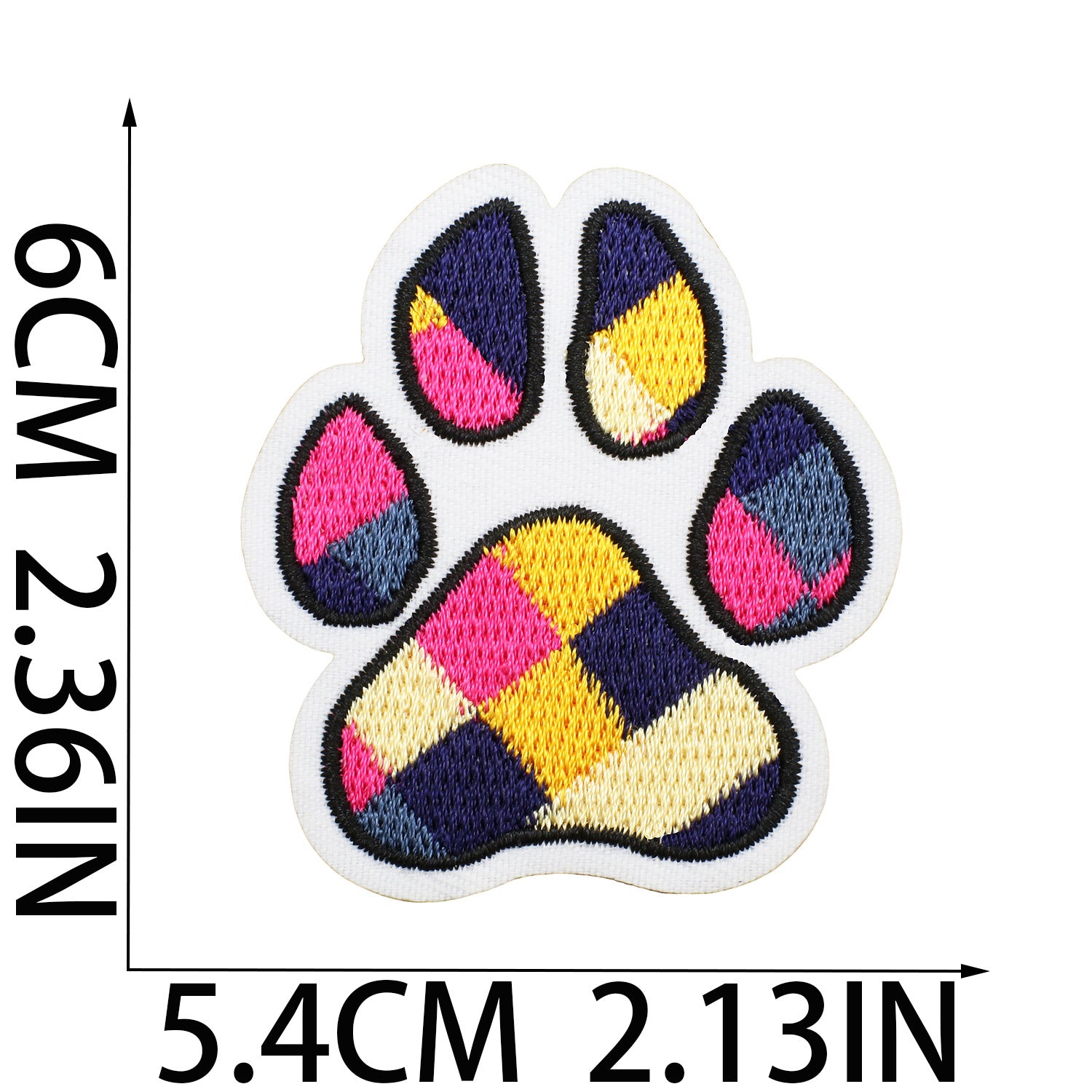 Wholesale Artistic cute paw embroidery patch pet paw patch